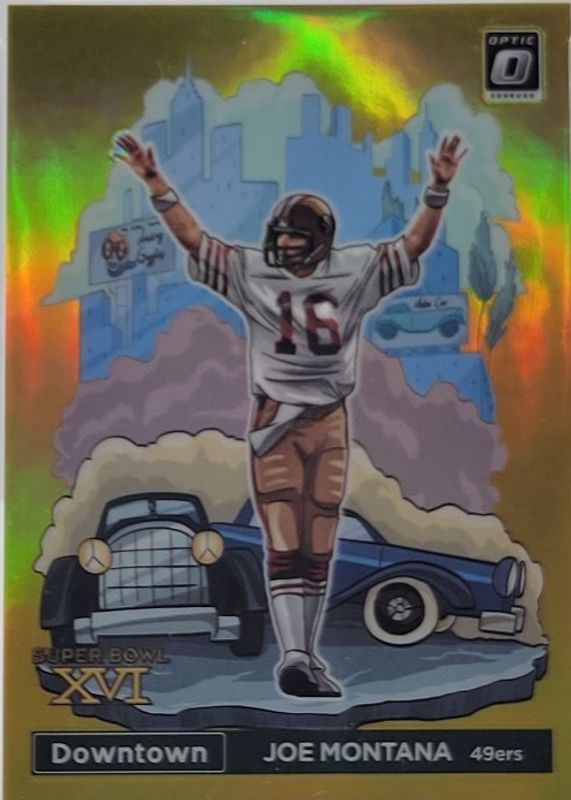 Joe Montana 2022 Optic SBDJM Super Bowl Downtown Gold /10 Price