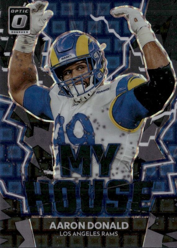 Aaron Donald 2022 Optic #MH-19 My House! - Black Pandora /25 BGS 9.5