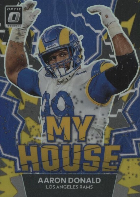 Aaron Donald 2022 Optic #MH-19 My House! - Gold /10 PSA 10