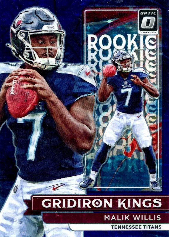 Malik Willis 2022 Optic #RGK-3 Rookie Gridiron Kings - Purple Stars /25 PSA 10