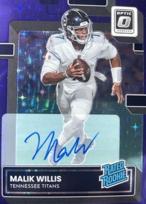 2022 Optic #203 Rated Rookie Autographs - Purple Stars (/50)