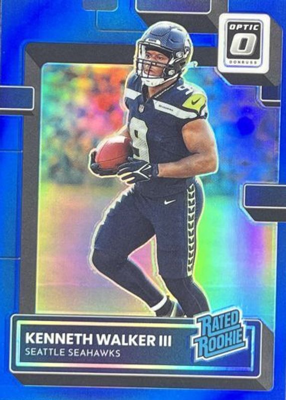 Kenneth Walker III 2022 Optic #218 Blue /179 Rookie BGS 9.5