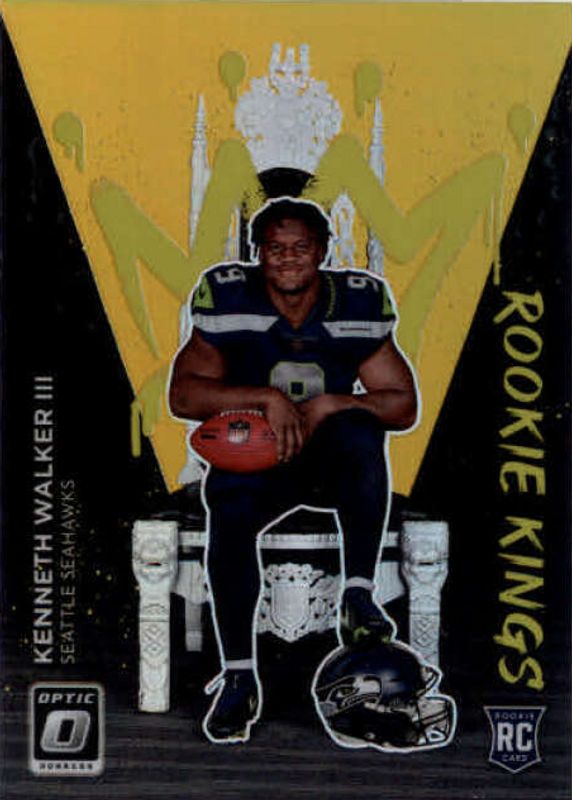 Kenneth Walker III 2022 Optic #RK-18 Rookie Kings - Gold /10 PSA 10