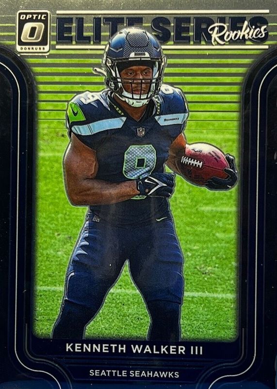 Kenneth Walker III 2022 Optic #ESR-16 The Elite Series Rookies PSA 10