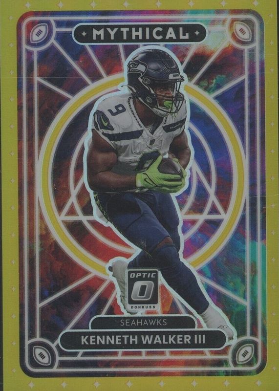 Kenneth Walker III 2022 Optic #M-24 Mythical - Gold /10 Rookie PSA 10