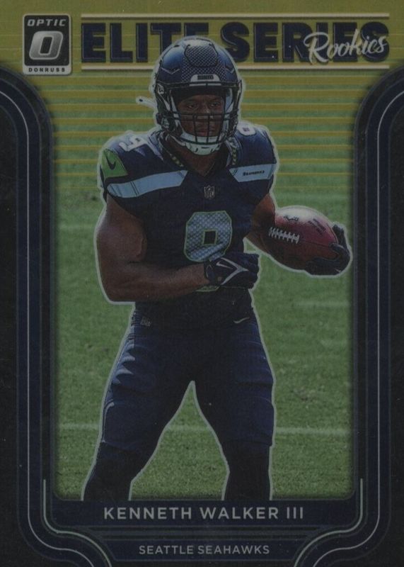 Kenneth Walker III 2022 Optic #ESR-16 The Elite Series Rookies - Gold /10 PSA 10