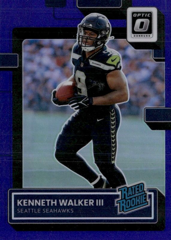 Kenneth Walker III 2022 Optic #218 Purple /50 Rookie BGS 9.5