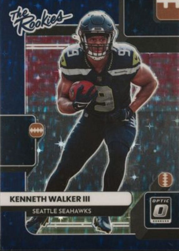 Kenneth Walker III 2022 Optic #TR-18 The Rookies - Purple Stars /25 PSA 10