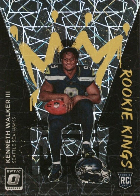 Kenneth Walker III 2022 Optic #RK-18 Rookie Kings Rookie SGC 10