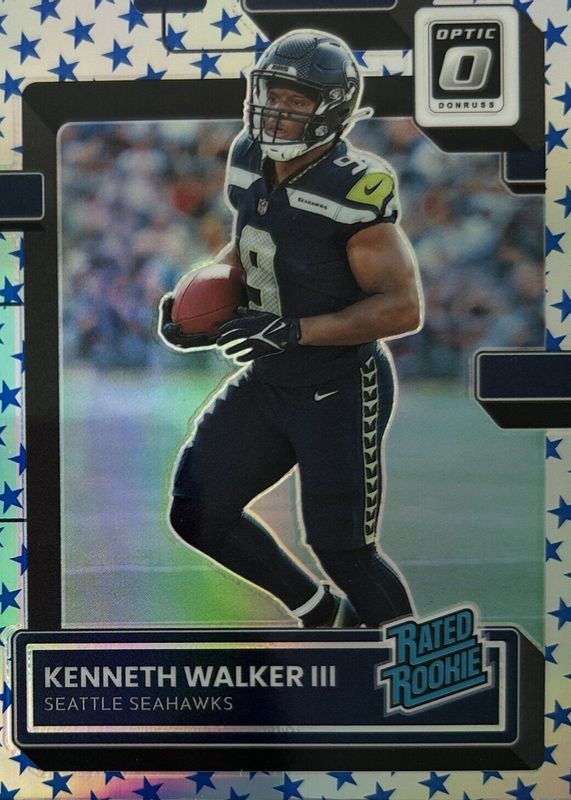 Kenneth Walker III 2022 Optic #218 Stars /(SSP) Rookie PSA 10