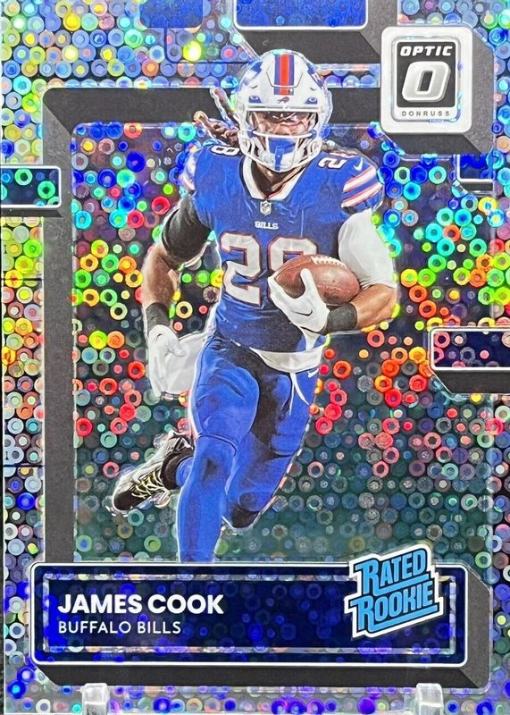 James Cook 2022 Optic #215 Silver Circles /125 Rookie BGS 9.5