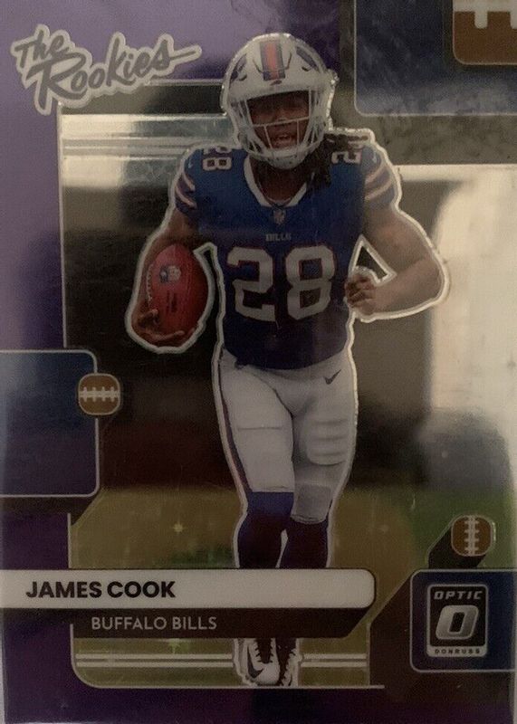 James Cook 2022 Optic #TR-20 The Rookies - Purple Stars /25 PSA 10