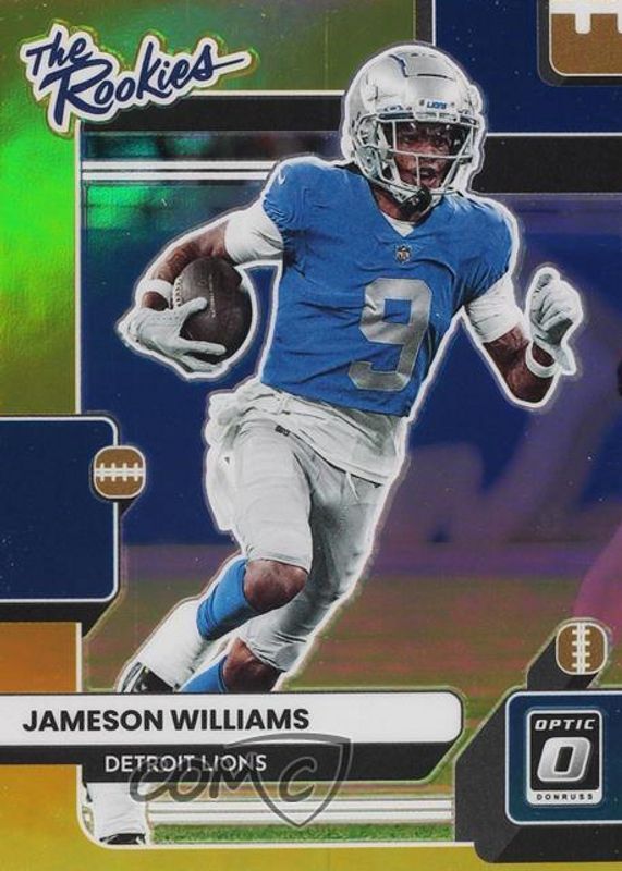 Jameson Williams 2022 Optic #TR-11 The Rookies - Gold /10 PSA 10