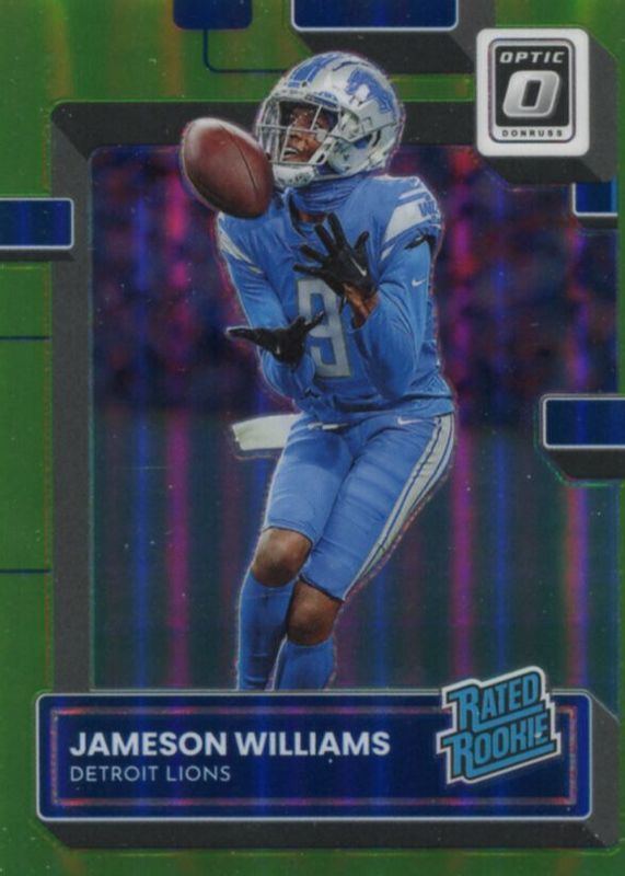 Jameson Williams 2022 Optic #208 Lime Green /35 Rookie BGS 9.5