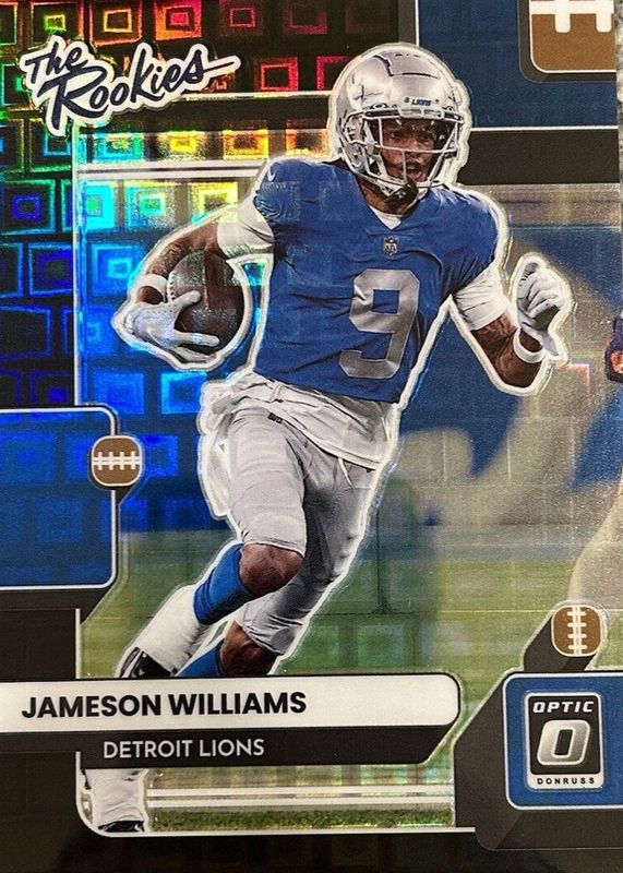 Jameson Williams 2022 Optic #TR-11 The Rookies - Black Pandora /25 RAW