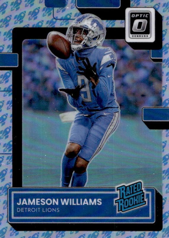 Jameson Williams 2022 Optic #208 Rocket /(SSP) Rookie PSA 10