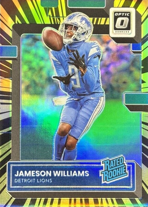 Jameson Williams 2022 Optic #208 Electricity /65 Rookie PSA 10