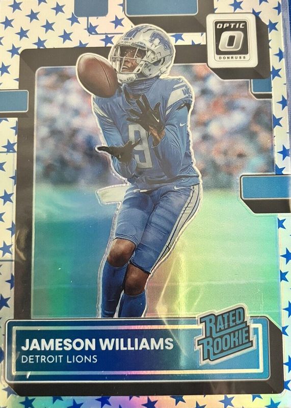 Jameson Williams 2022 Optic #208 Stars /(SSP) Rookie PSA 10