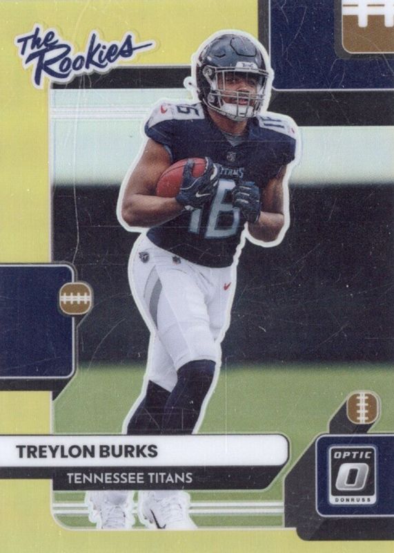 Treylon Burks 2022 Optic #TR-10 The Rookies - Gold /10 Rookie PSA 10