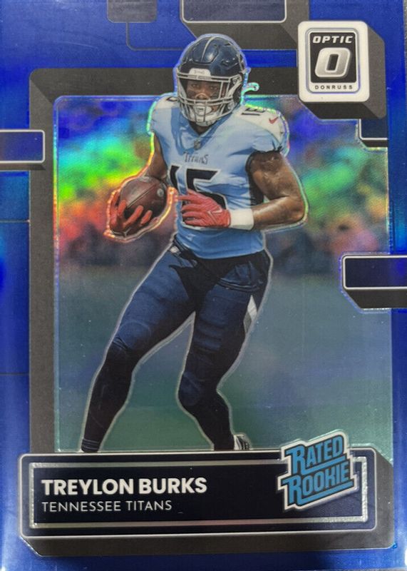 Treylon Burks 2022 Optic #212 Blue /179 Rookie PSA 10