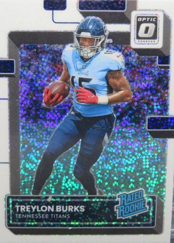 Treylon Burks 2022 Optic #212 White Sparkle /(SSP) Rookie PSA 9