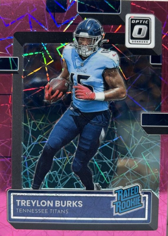 Treylon Burks 2022 Optic #212 Pink Velocity /79 Rookie SGC 10