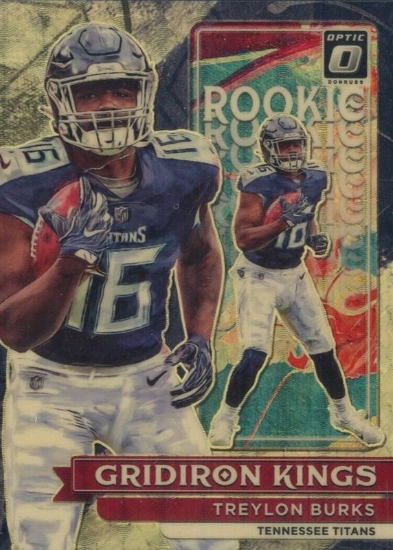 Treylon Burks 2022 Optic #RGK-9 Rookie Gridiron Kings - Gold Vinyl /1 PSA 10