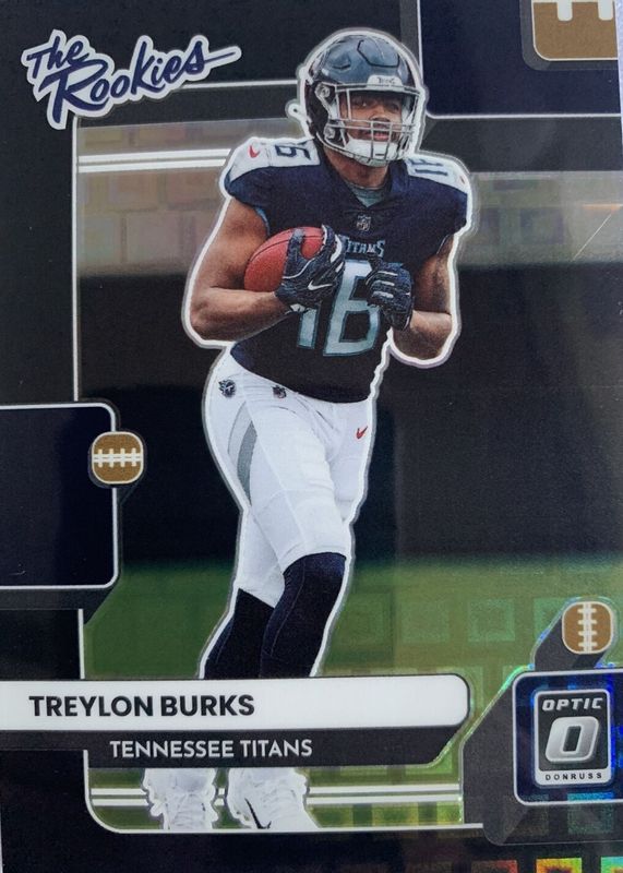 Treylon Burks 2022 Optic #TR-10 The Rookies - Black Pandora /25 Rookie SGC 9.5