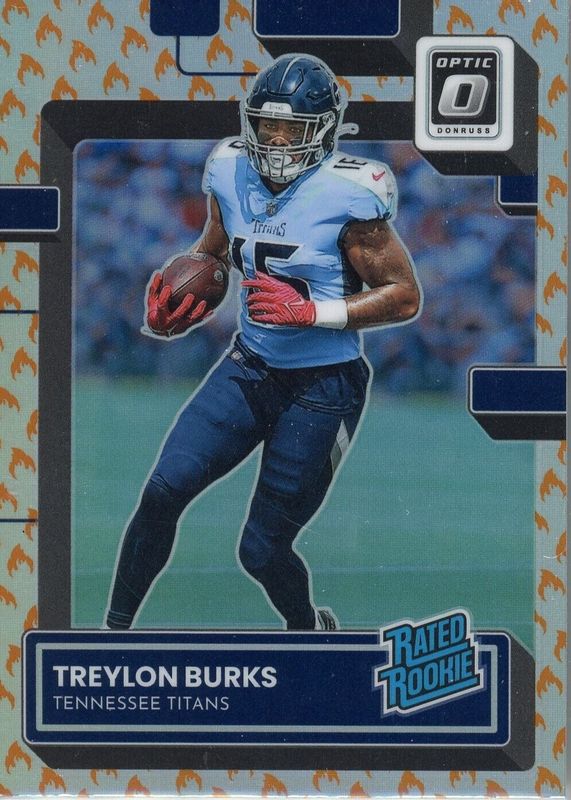 Treylon Burks 2022 Optic #212 Fire /(SSP) Rookie RAW