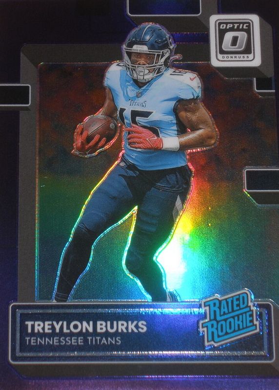 Treylon Burks 2022 Optic #212 Purple /50 Rookie PSA 10