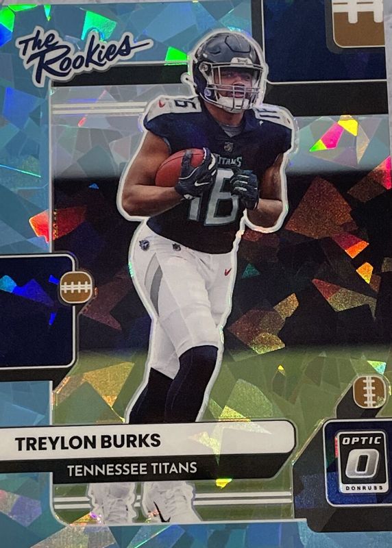 Treylon Burks 2022 Optic #TR-10 The Rookies - Ice /15 PSA 10