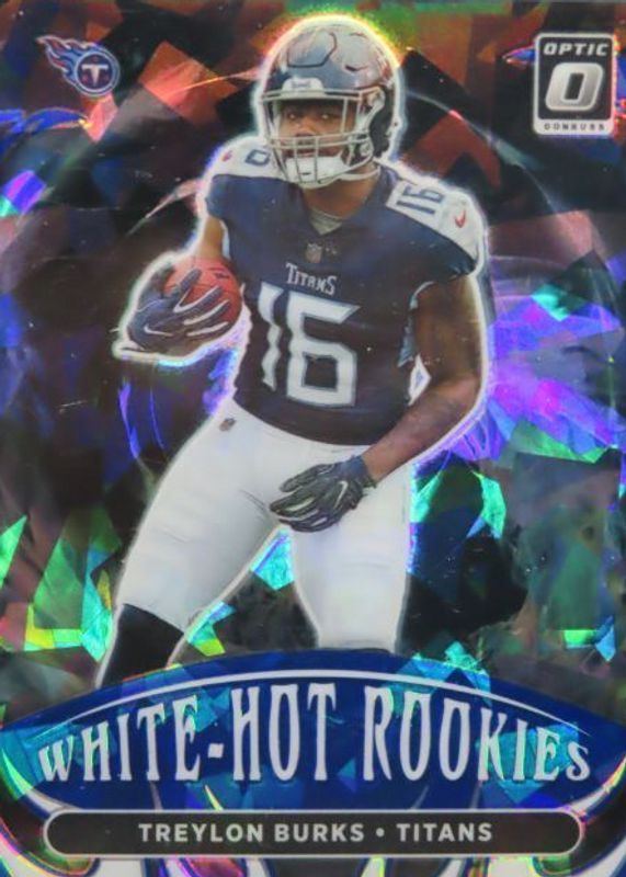 Treylon Burks 2022 Optic #WHR-5 White Hot Rookies - Ice /15 Rookie BGS 9