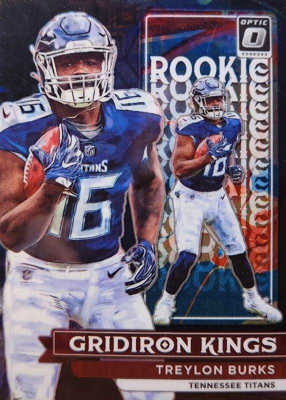 Treylon Burks 2022 Optic #RGK-9 Rookie Gridiron Kings - Black Pandora /25 Rookie PSA 10