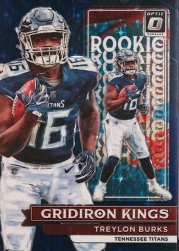 Treylon Burks 2022 Optic #RGK-9 Rookie Gridiron Kings - Purple Stars /25 PSA 10