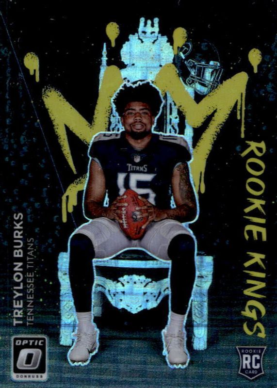 Treylon Burks 2022 Optic #RK-8 Rookie Kings - Black Pandora /25 Rookie PSA 10