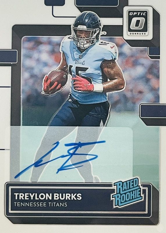 Treylon Burks 2022 Optic #212 Rated Rookie Autographs /150 PSA 10