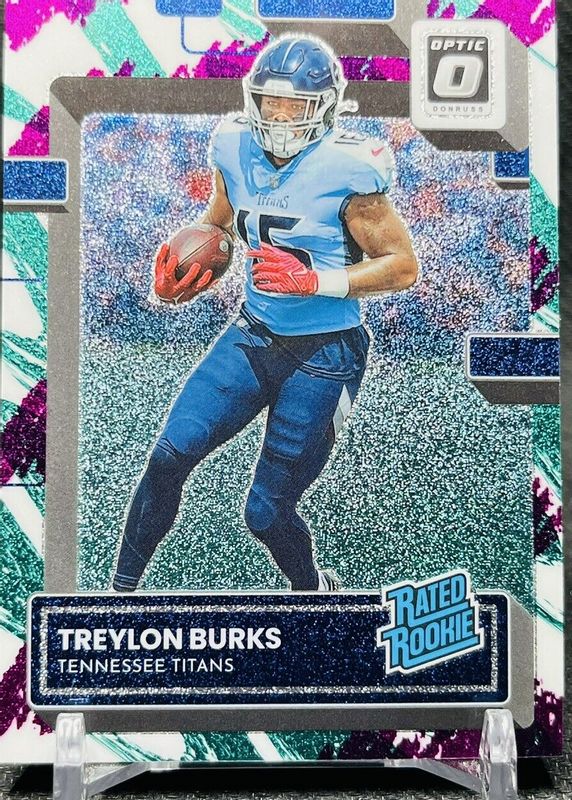 Treylon Burks 2022 Optic #212 Jazz /(SSP) Rookie RAW