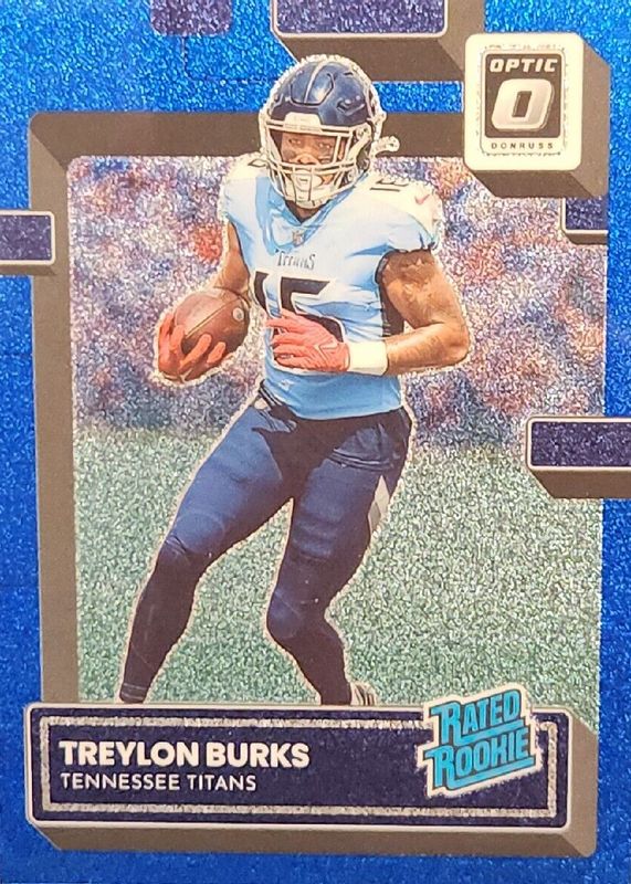 Treylon Burks 2022 Optic #212 Blue Glitter /(SSP) Rookie SGC 10