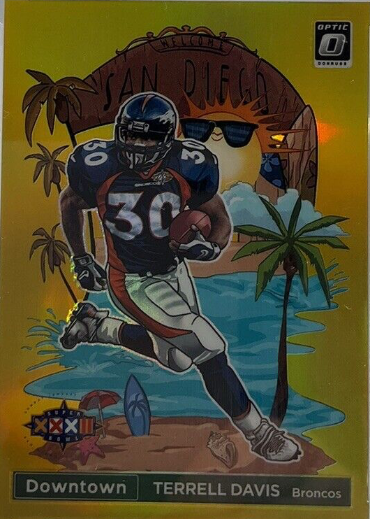 Terrell Davis 2022 Optic #SBD-TD Super Bowl Downtown - Gold /10