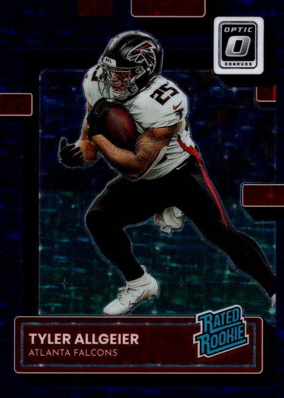 Tyler Allgeier 2022 Optic #278 Purple Stars /15 Rookie PSA 10