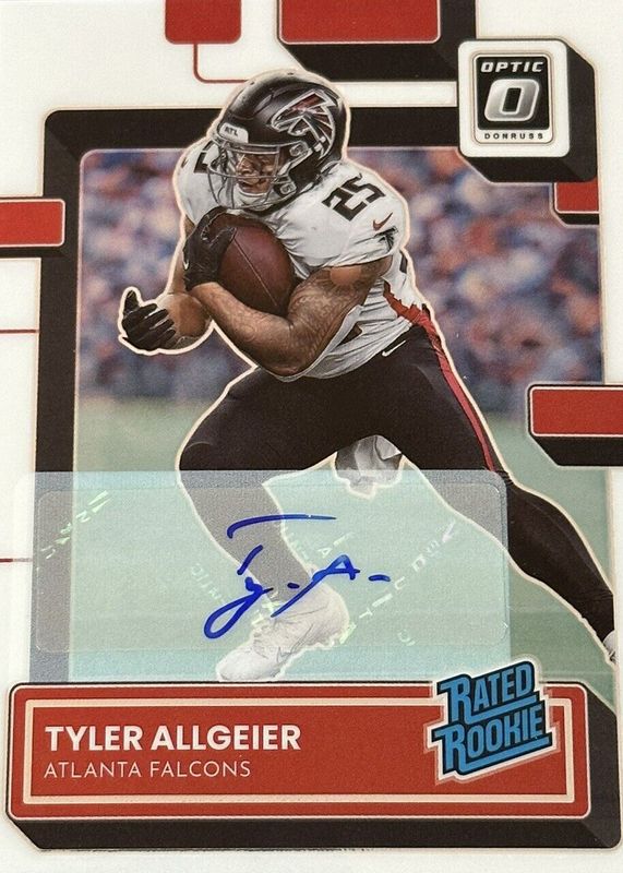 Tyler Allgeier 2022 Optic #278 Rated Rookie Autographs /150 Rookie PSA 10