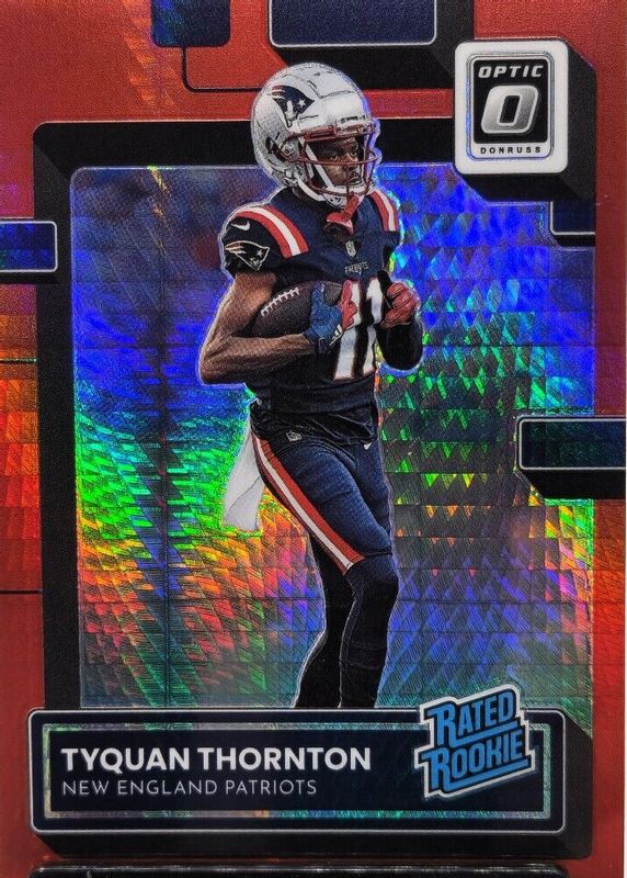 Tyquan Thornton 2022 Optic #222 Red Hyper Rookie RAW