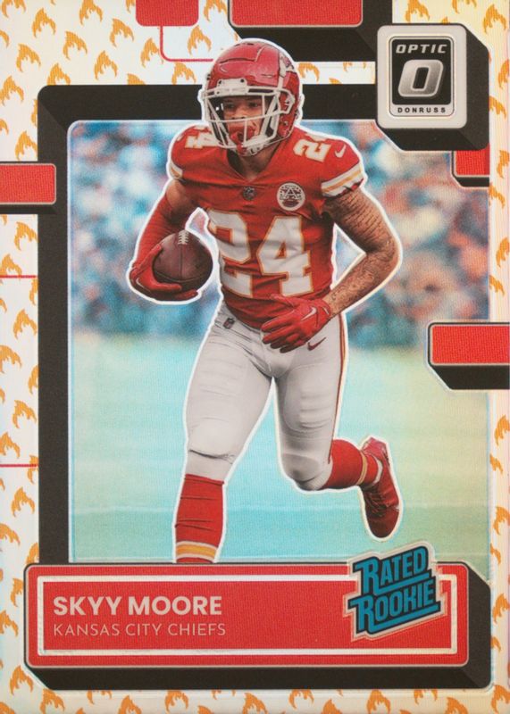 Skyy Moore 2022 Optic #224 Fire /(SSP) Rookie RAW