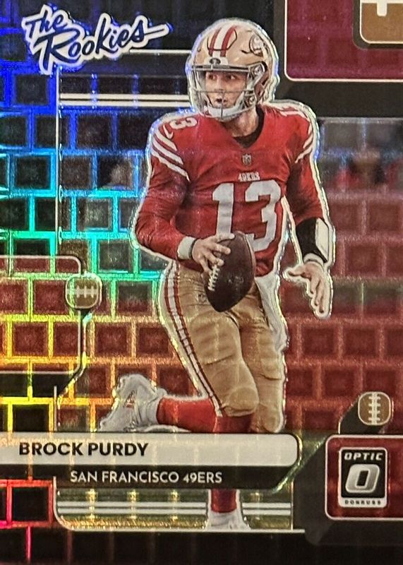 Brock Purdy 2022 Optic #TR-13 The Rookies - Black Pandora /25 Rookie PSA 9