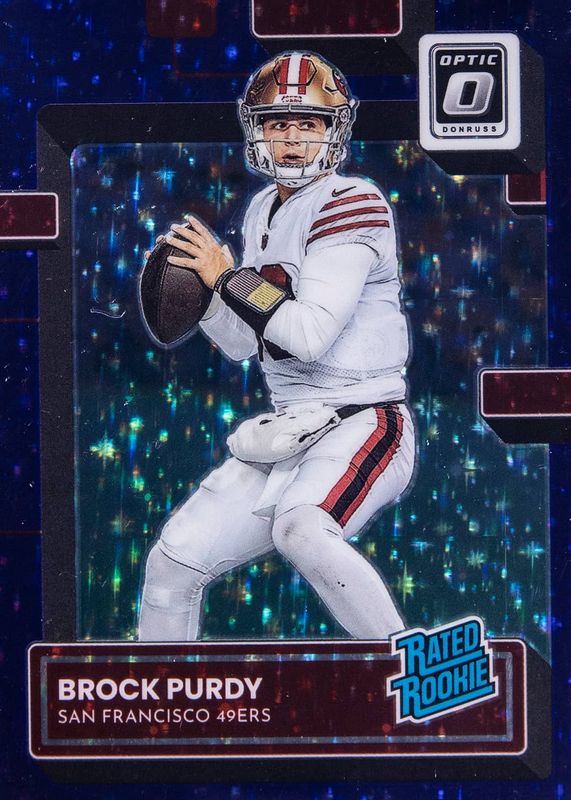 Brock Purdy 2022 Optic #277 Purple Stars /15 Rookie SGC 10