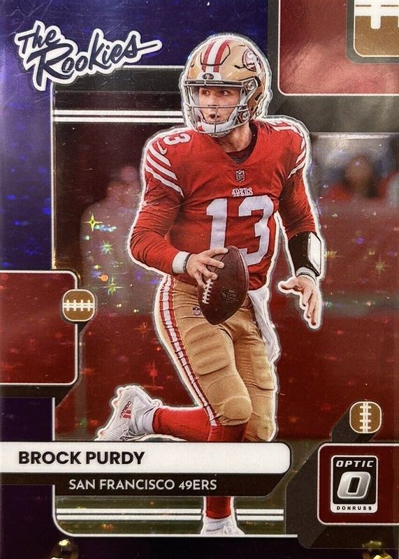 Brock Purdy 2022 Optic #TR-13 The Rookies - Purple Stars /25 Rookie PSA 10