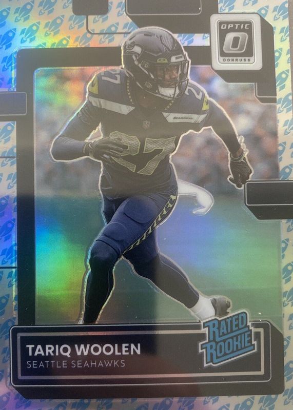 Tariq Woolen 2022 Optic #298 Rocket /(SSP) Rookie SGC 10