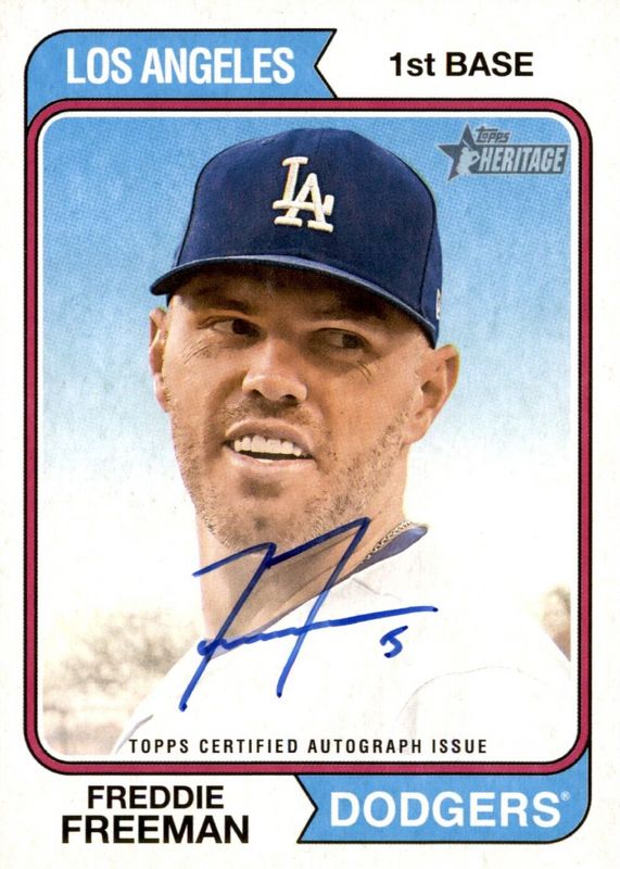 Freddie Freeman 2023 Topps Heritage #ROA-FF Real One Autographs RAW