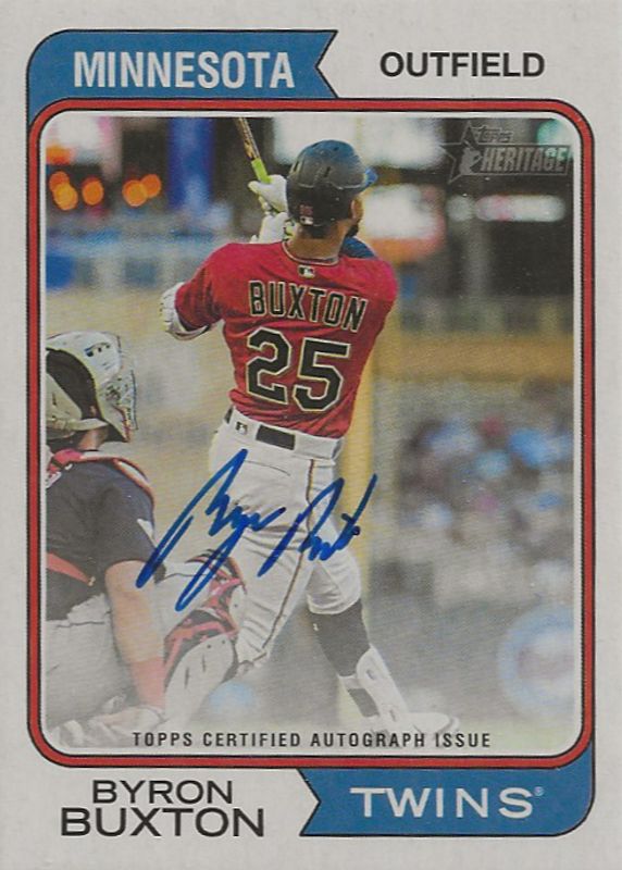 Byron Buxton 2023 Topps Heritage #ROA-BB Real One Autographs PSA 