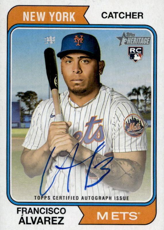 Francisco Alvarez 2023 Topps Heritage #ROA-FA Real One Autographs Rookie SGC 9